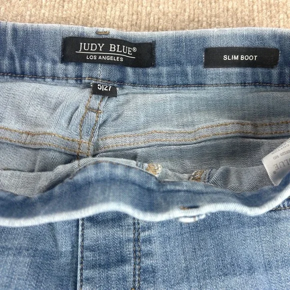 Judy Blue Slim Bootcut Jeans Medium Wash Pull On High Rise Size 5/27 JB88520-MD - Picture 2 of 7